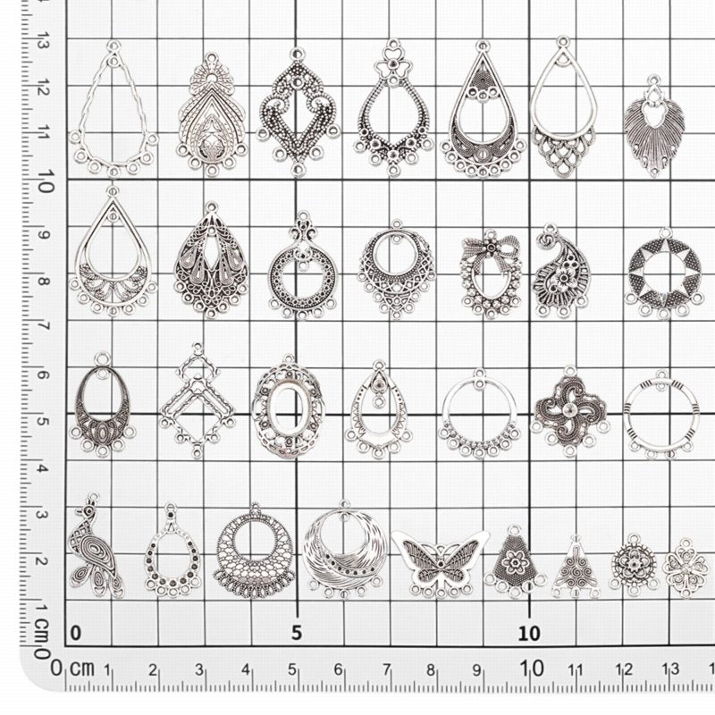 Earring - Chandelier Collection - Antiqued Silver (Box 30prs)