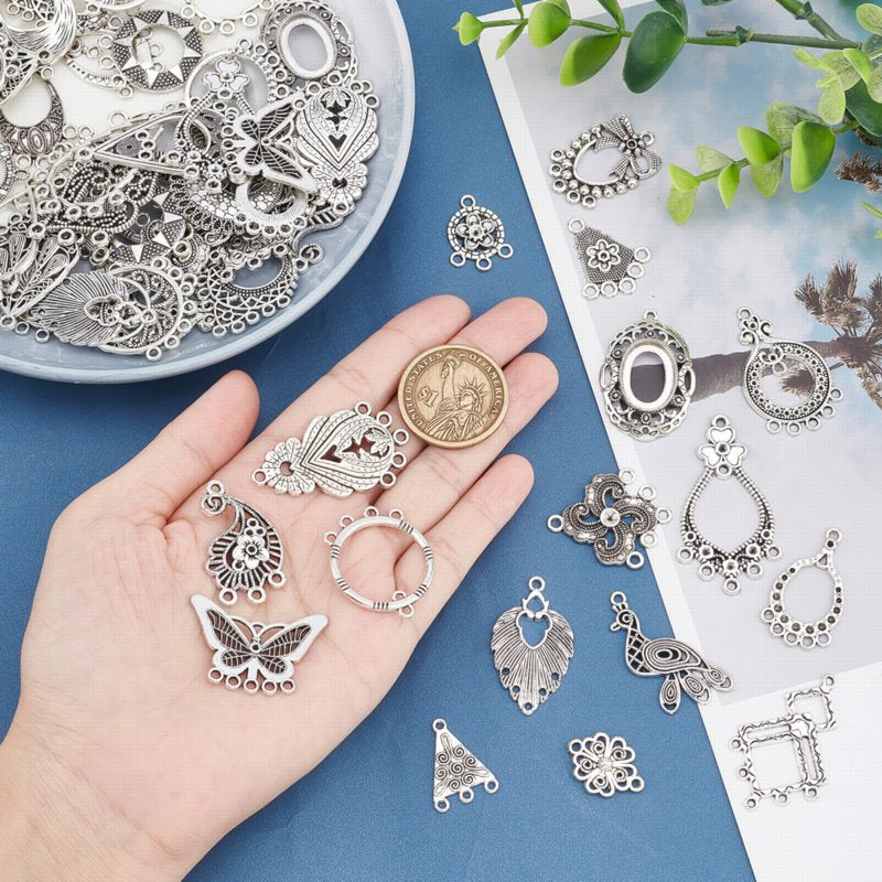 Earring - Chandelier Collection - Antiqued Silver (Box 30prs)