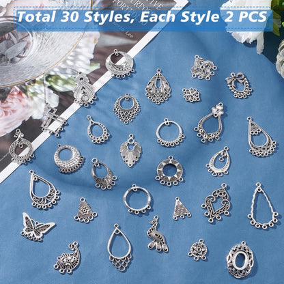 Earring - Chandelier Collection - Antiqued Silver (Box 30prs)