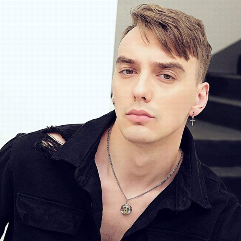 Glass Cabochon - 18mm - Round - Sugar Skulls - Assorted (10)