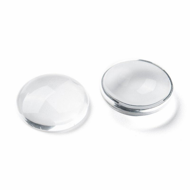 Glass Cabochon - 18mm - Round - Clear (10pcs)