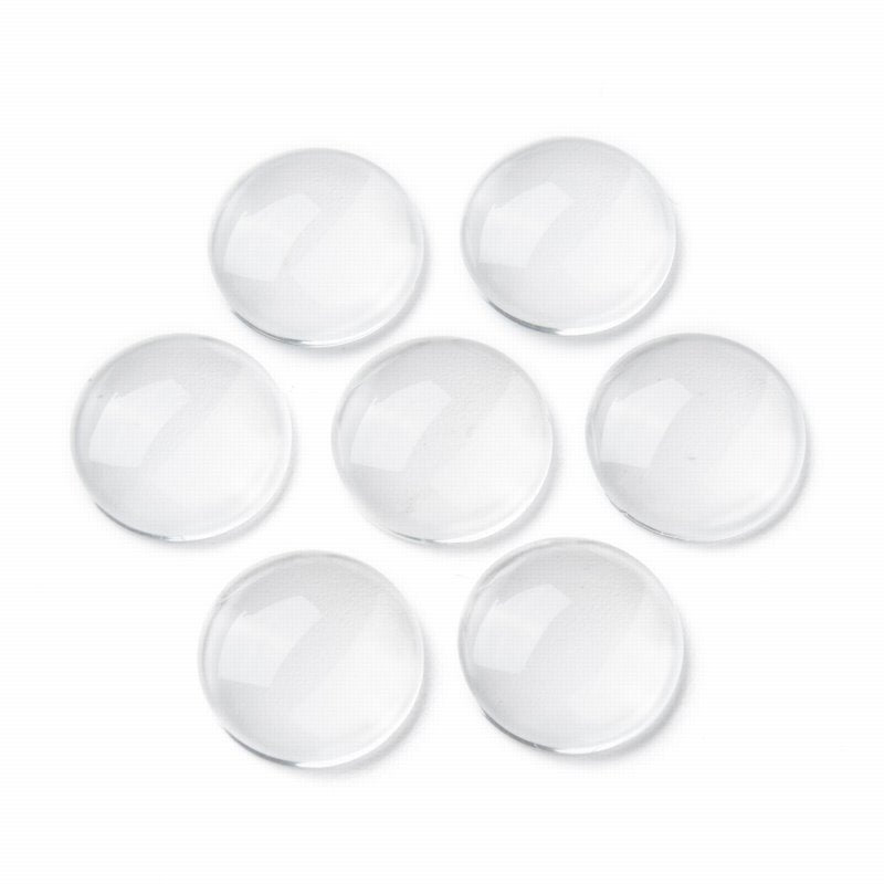 Glass Cabochon - 18mm - Round - Clear (10pcs)