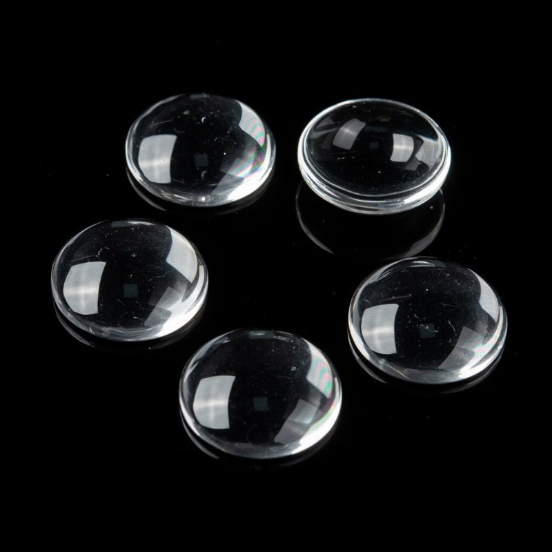 Glass Cabochon - 18mm - Round - Clear (10pcs)