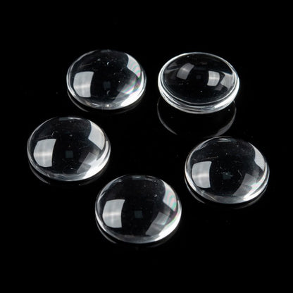 Glass Cabochon - 18mm - Round - Clear (10pcs)