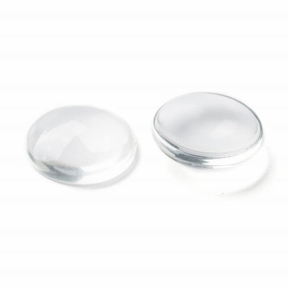 Glass Cabochon - 20mm - Round - Clear (10pcs)