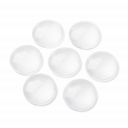 Glass Cabochon - 20mm - Round - Clear (10pcs)