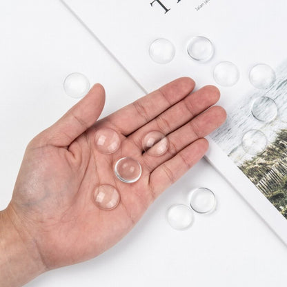 Glass Cabochon - 20mm - Round - Clear (10pcs)