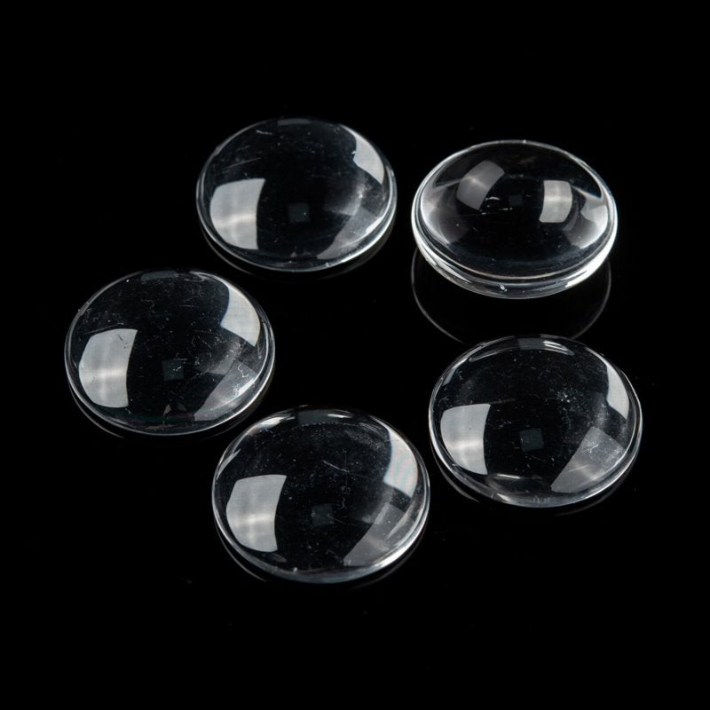Glass Cabochon - 25mm - Round - Clear (10pcs)