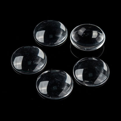 Glass Cabochon - 25mm - Round - Clear (10pcs)
