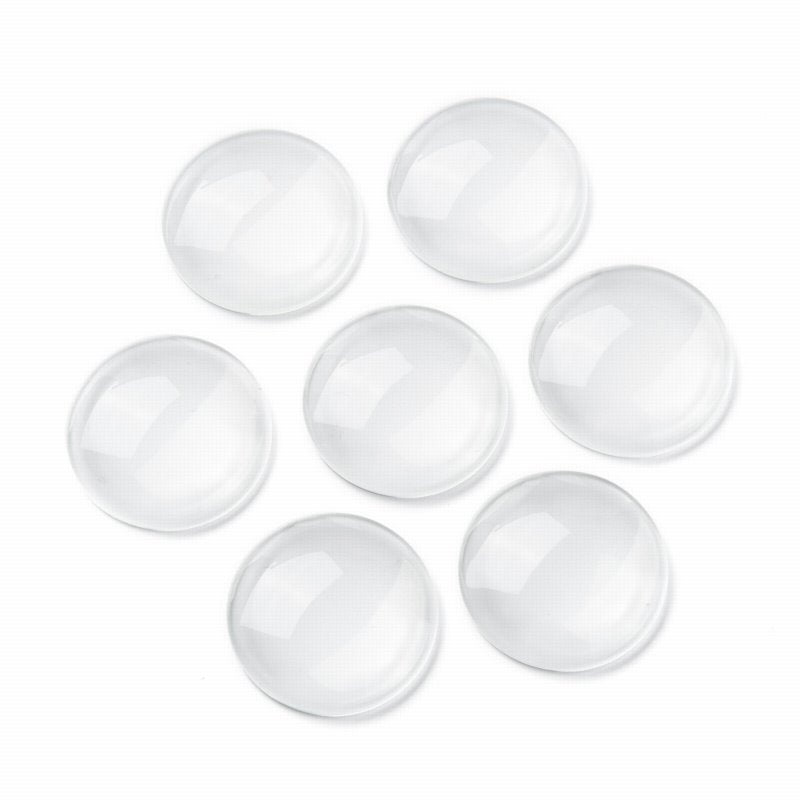 Glass Cabochon - 30mm - Round - Clear (10pcs)