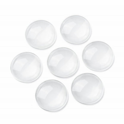 Glass Cabochon - 30mm - Round - Clear (10pcs)