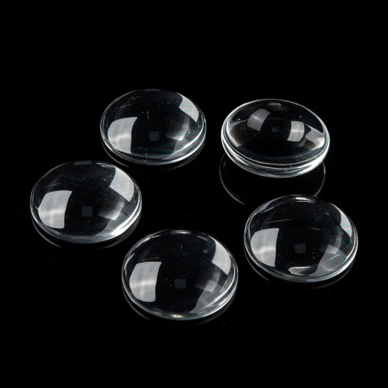 Glass Cabochon - 30mm - Round - Clear (10pcs)
