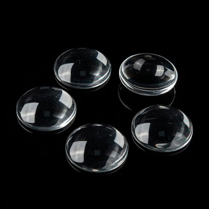 Glass Cabochon - 30mm - Round - Clear (10pcs)