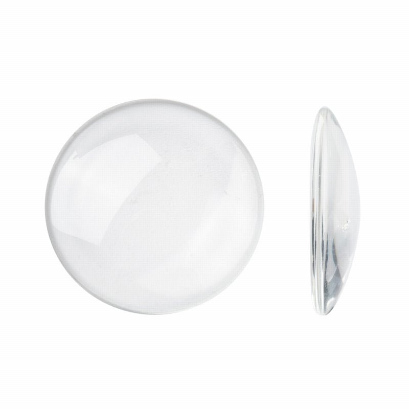 Glass Cabochon - 35mm - Round - Clear (5pcs)