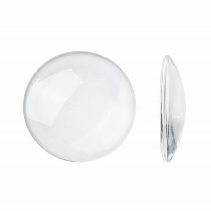 Glass Cabochon - 35mm - Round - Clear (5pcs)