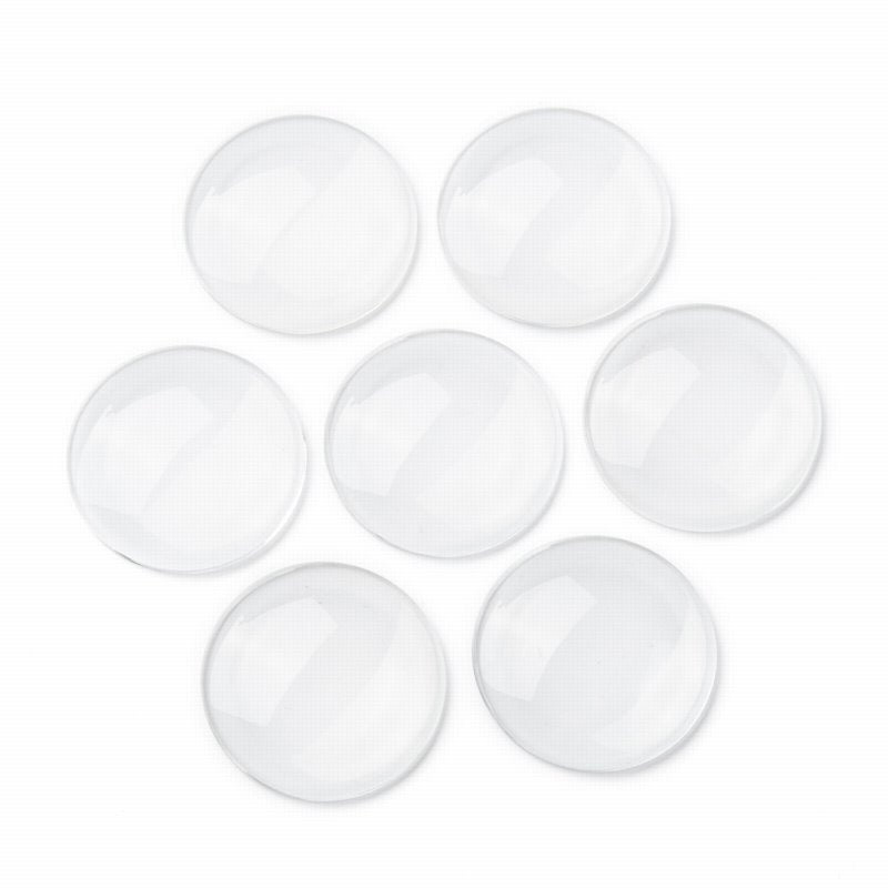 Glass Cabochon - 35mm - Round - Clear (5pcs)