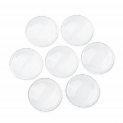 Glass Cabochon - 35mm - Round - Clear (5pcs)