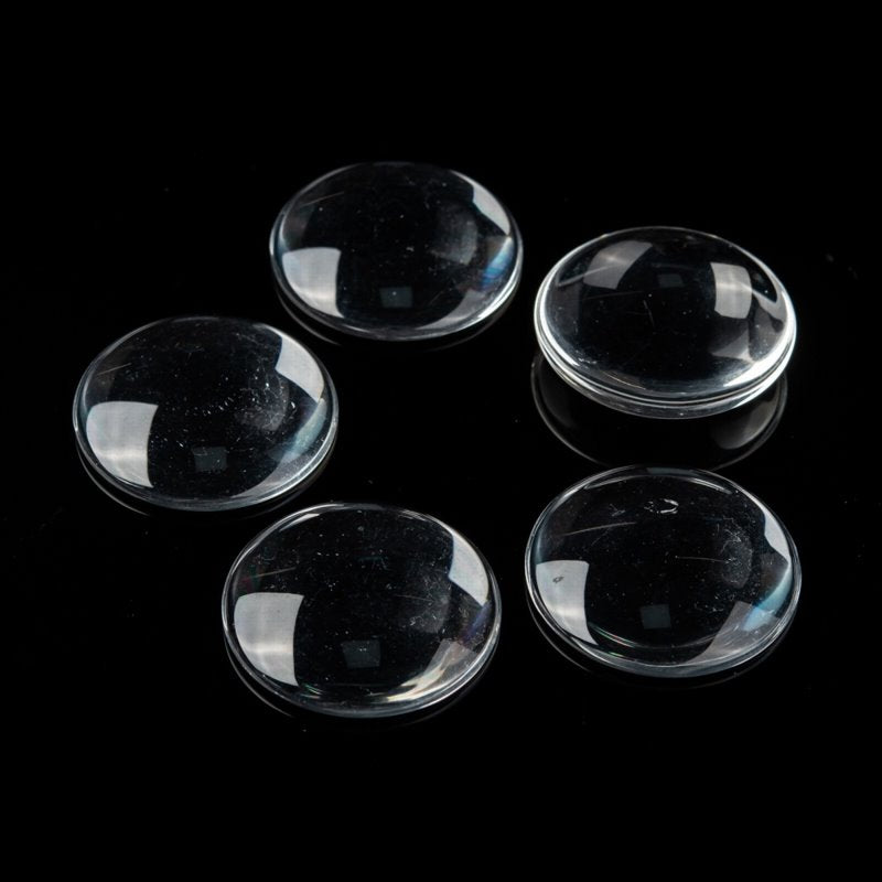 Glass Cabochon - 35mm - Round - Clear (5pcs)