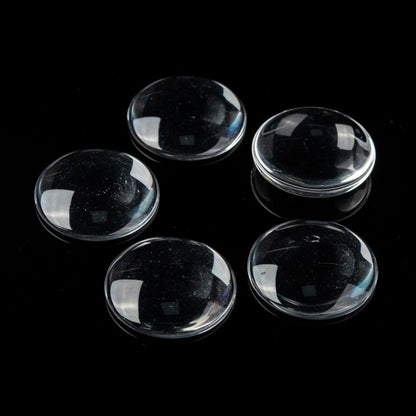 Glass Cabochon - 35mm - Round - Clear (5pcs)