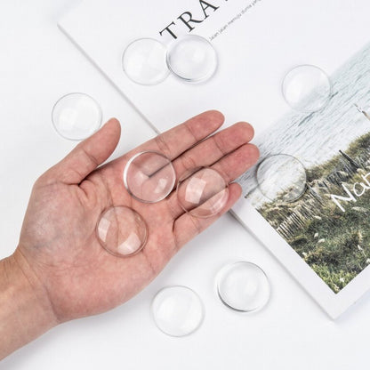 Glass Cabochon - 35mm - Round - Clear (5pcs)