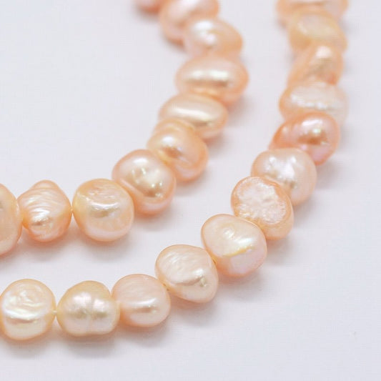 Freshwater Pearls - 8mm - Irregular - Peach (strand)