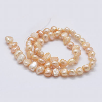 Freshwater Pearls - 8mm - Irregular - Peach (strand)