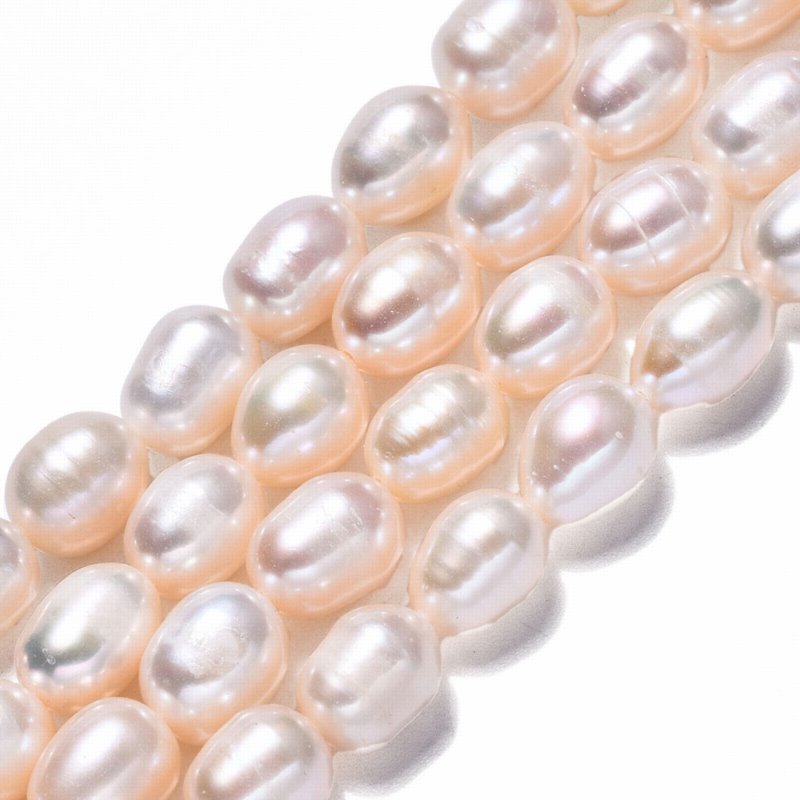 Freshwater Pearls - 8mm - Oval - White (14in strand)
