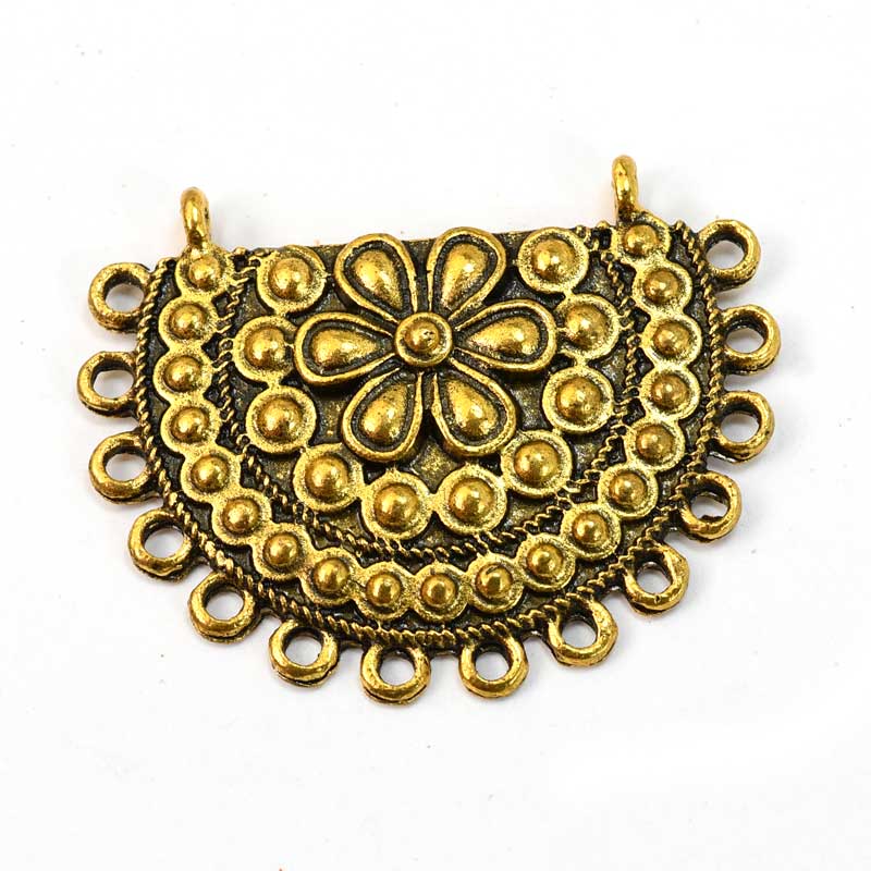 MultiLoop Flower 1/2Circle   AntGld Each