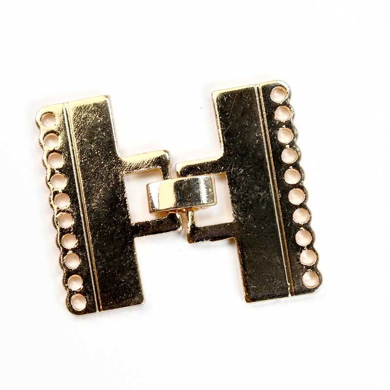 Clasps - 40mm - 10 Strand Classic Fold Over - Gold Plated