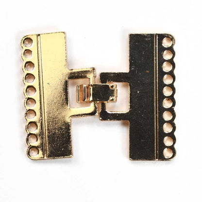 Clasps - 40mm - 10 Strand Classic Fold Over - Gold Plated