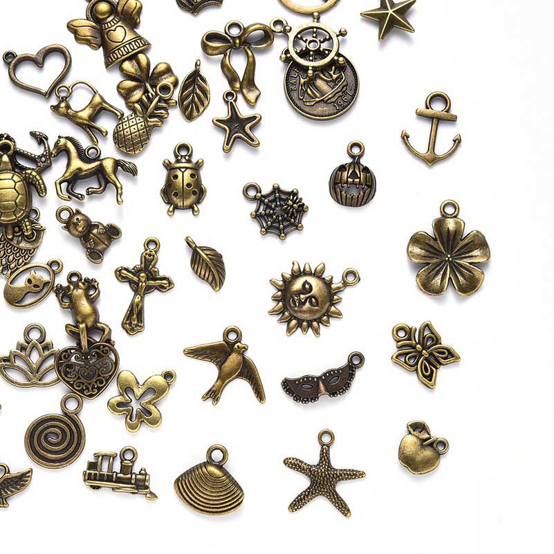 All the Charms    Antique Bronze 100pcs