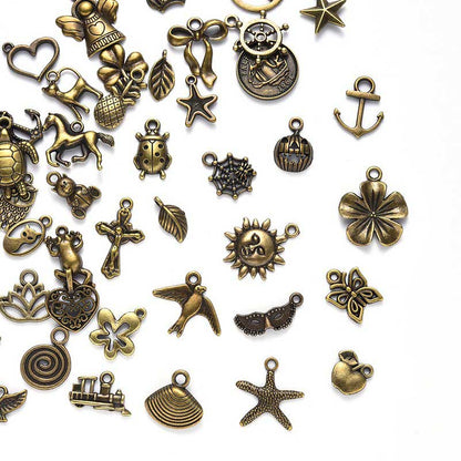 All the Charms    Antique Bronze 100pcs