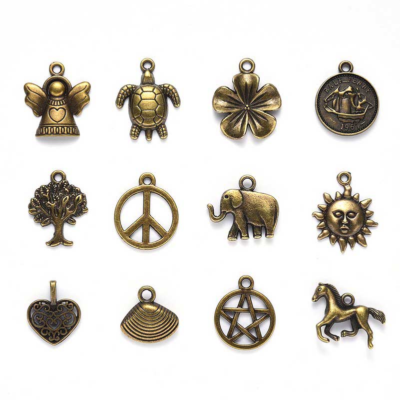 All the Charms    Antique Bronze 100pcs