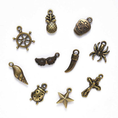 All the Charms    Antique Bronze 100pcs