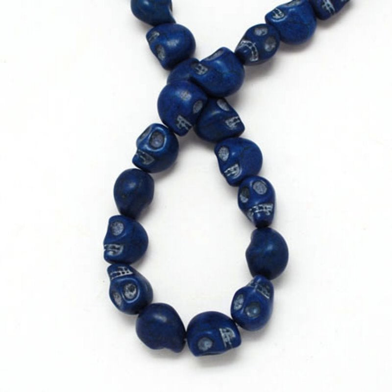 Stone 10mm Skull   Midnight Blue 14in