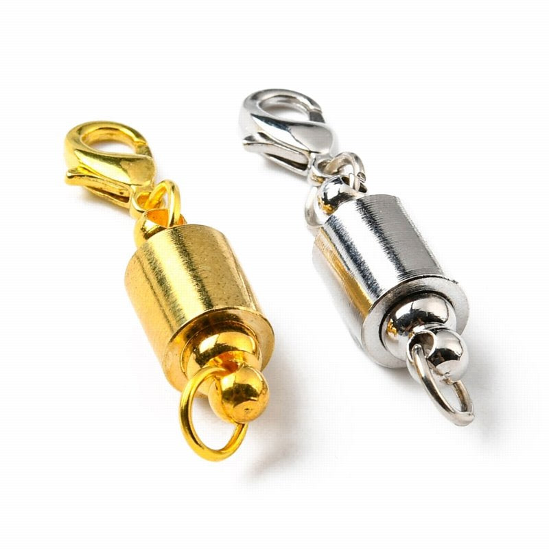 Clasps - Magnetic Screw In Clasp Converter - Silver and Brass (2sets)