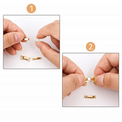 Clasps - Fold Over Watch Style - 24 K Gold Plated (20sets)