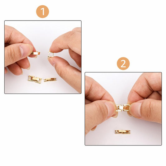 Clasps - Fold Over Watch Style - 24 K Gold Plated (20sets)