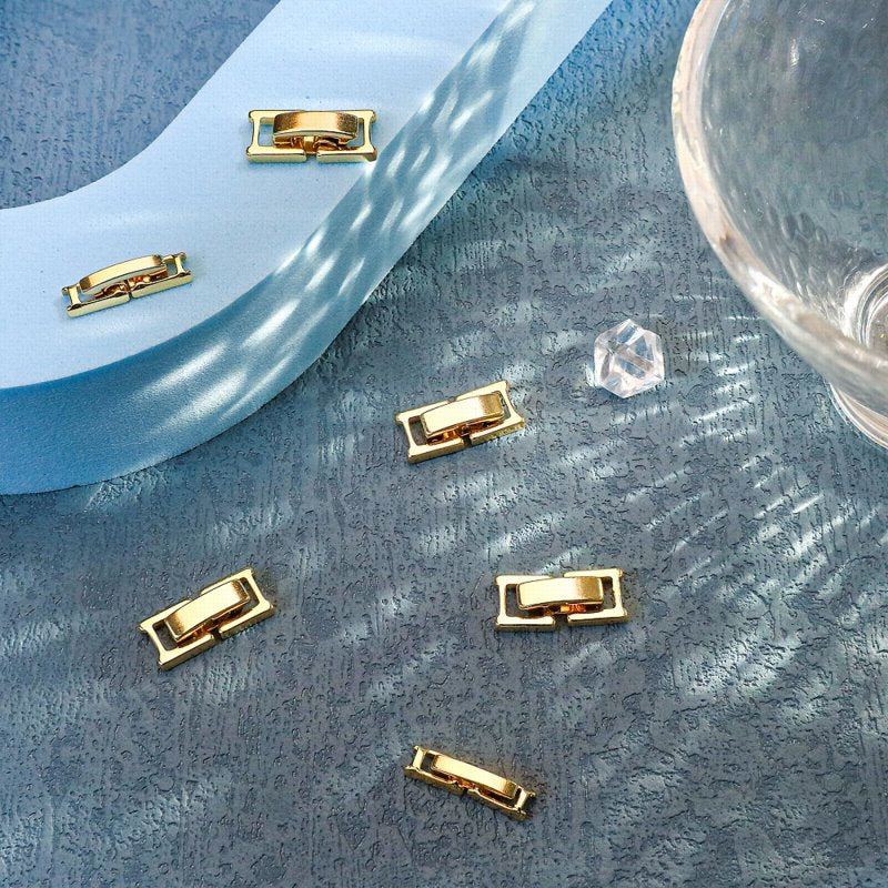 Clasps - Fold Over Watch Style - 24 K Gold Plated (20sets)