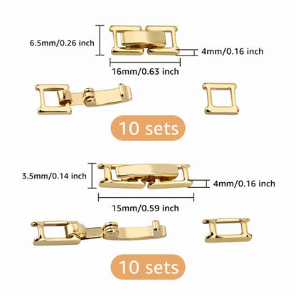 Clasps - Fold Over Watch Style - 24 K Gold Plated (20sets)