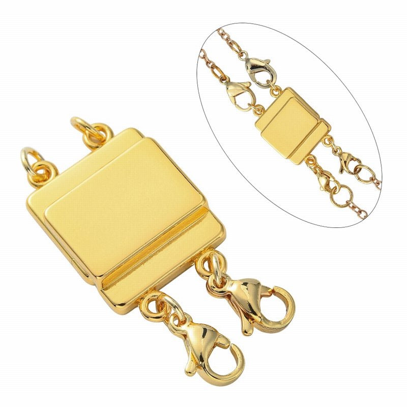 Clasps - 2 Strand Magnetic Clasp Converter - Bright Gold (1 set)
