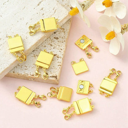 Clasps - 2 Strand Magnetic Clasp Converter - Bright Gold (1 set)