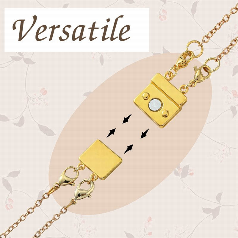 Clasps - 2 Strand Magnetic Clasp Converter - Bright Gold (1 set)