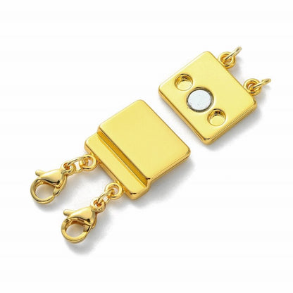 Clasps - 2 Strand Magnetic Clasp Converter - Bright Gold (1 set)