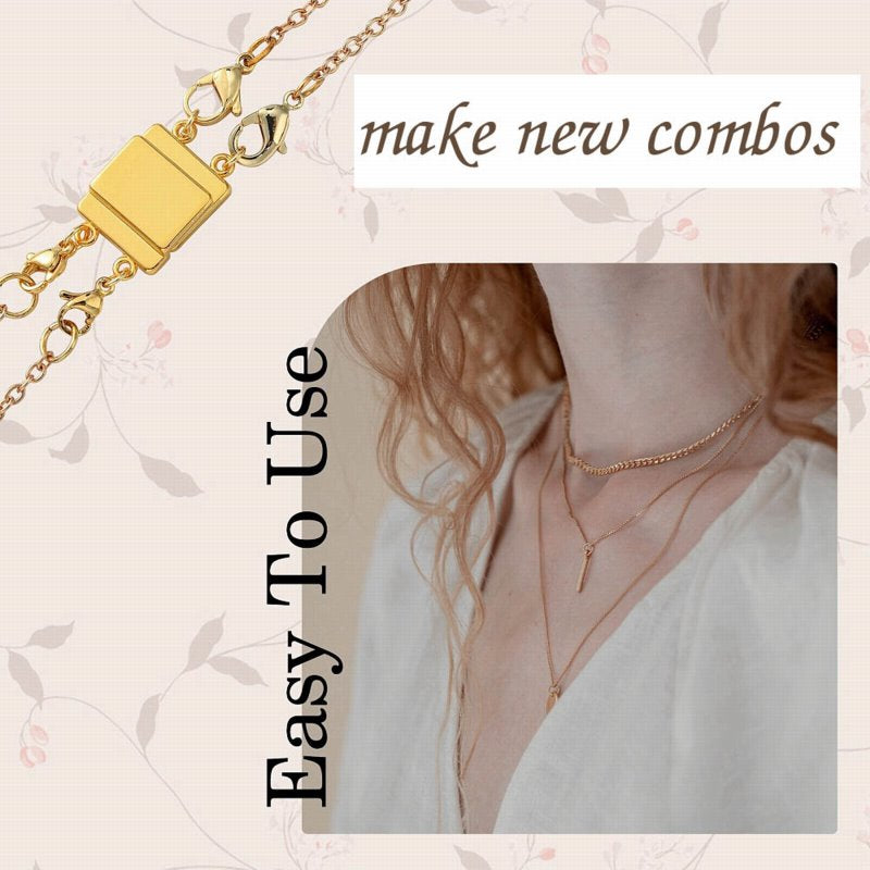 Clasps - 2 Strand Magnetic Clasp Converter - Bright Gold (1 set)