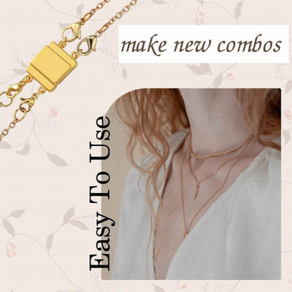 Clasps - 2 Strand Magnetic Clasp Converter - Bright Gold (1 set)