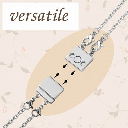 Clasps - 2 Strand Magnetic Clasp Converter - Nickel Color (1 set)