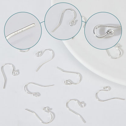 Earring - Shepherds Hook - Sterling (10pairs)