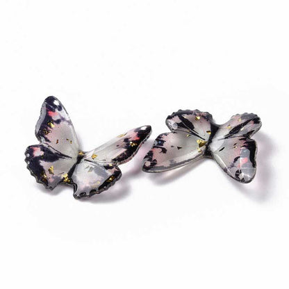 Resin 22mm 3D Butterfly   AsstColour 5pcs