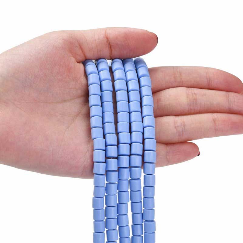 Polymer Clay Vinyl - Tubes - Pastel Periwinkle (strand)